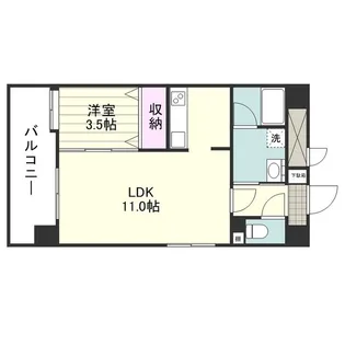 ウェルブライト照国【0701号室】の間取り
