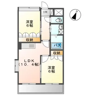 アップヒルズ【206号室】の間取り