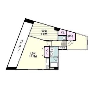 コンフォート上之園【0501号室】の間取り