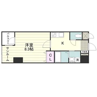 フラット・M【0402号室】の間取り