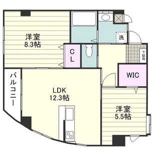 リアン西田橋【0302号室】の間取り
