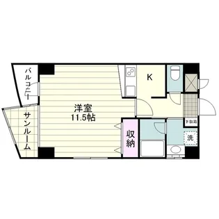エクサン鴨池【0201号室】の間取り