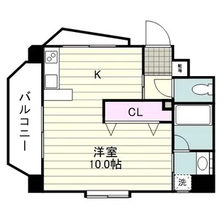 メゾン一刻 上荒田【0403号室】の間取り