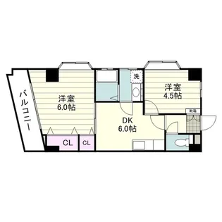 2DKの間取り画像