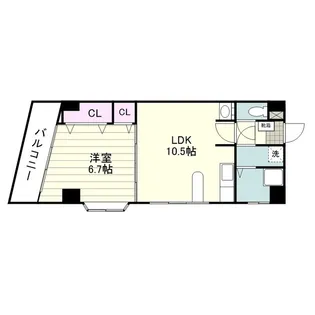 エクシード加治屋【0801号室】の間取り