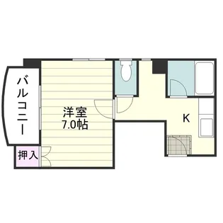 スペースイン下荒田【0302号室】の間取り