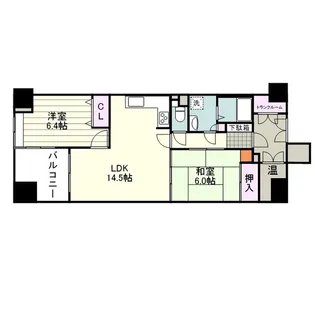 フレッセ高見馬場【0707号室】の間取り