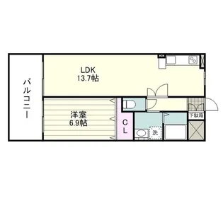 AーONEビル【0602号室】の間取り