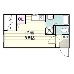 アンバーKAKUIDA【0205号室】の間取り
