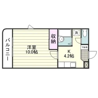 バロン隆【0102号室】の間取り