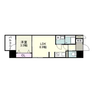 SーRESIDENCE新町AGOG【1301号室】の間取り