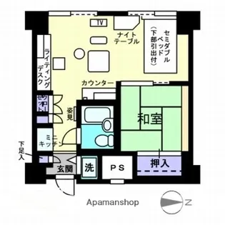 アルファコンフォート鹿児島【807号室】の間取り