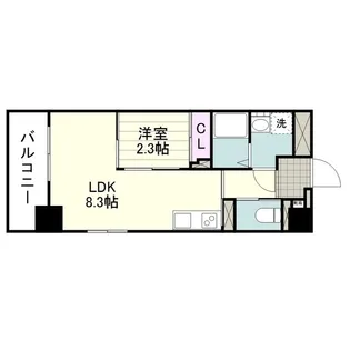 ウェルブライト加治屋【0501号室】の間取り