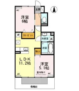 ウィット・サンセリエ【1階】の間取り