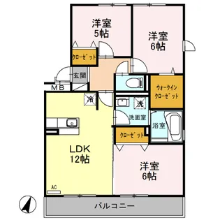 セジュールSAKURAⅡ【3階】の間取り