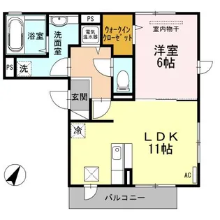 アヴニールマーガレット【1階】の間取り