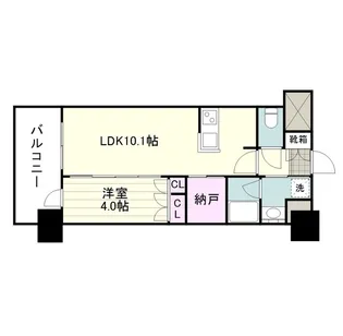 RJRプレシア鹿児島駅前【0508号室】の間取り
