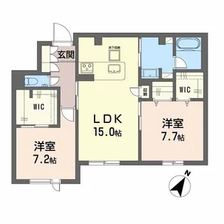 鹿児島県鹿児島市長田町【マンション】の間取り