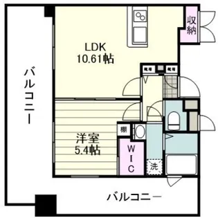 リアンシエルブルー高麗【1003号室】の間取り