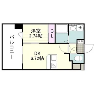 リアンシエルブルー高麗【0706号室】の間取り