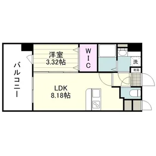 リアンシエルブルー高麗【0402号室】の間取り