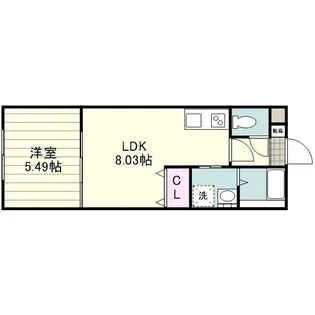 スマートスクエア南郡元【0103号室】の間取り