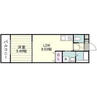 スマートスクエア南郡元【0203号室】の間取り