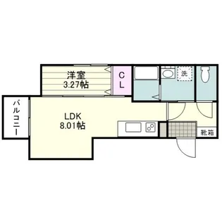 スマートスクエア南郡元【0101号室】の間取り