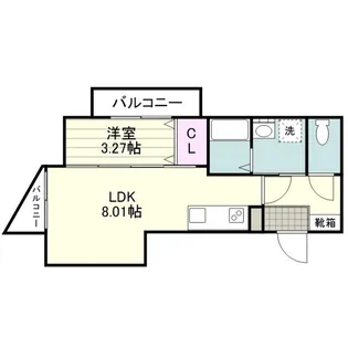 スマートスクエア南郡元【0401号室】の間取り