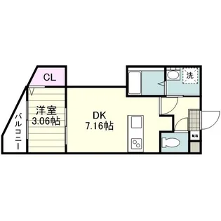 スマートスクエア南郡元【0502号室】の間取り