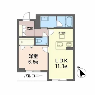 シャーメゾン下荒田【1階】の間取り