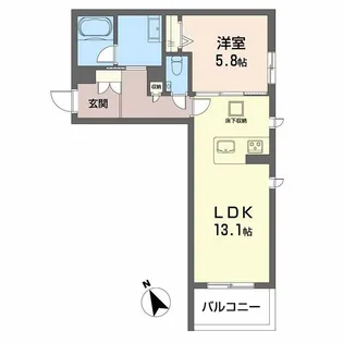 シャーメゾン下荒田【1階】の間取り