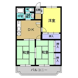 ビューハイツ小野【201号室】の間取り