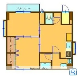 オレンジコーポ【201号室】の間取り