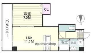 カーサ・フェリース池之上【5階】の間取り