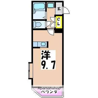 ボヌール武【410号室】の間取り