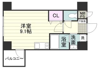 フォーチュネイト高麗【0401号室】の間取り