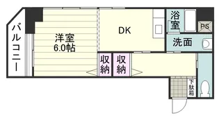 トーカンマンション平之町【0205号室】の間取り