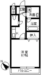 リヴィエール小松原【3階】の間取り