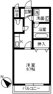 リヴィエール小松原【3階】の間取り