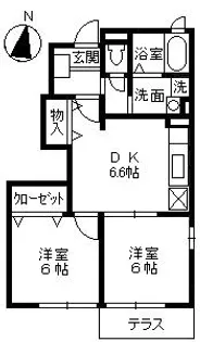 グランフィオーレB【1階】の間取り