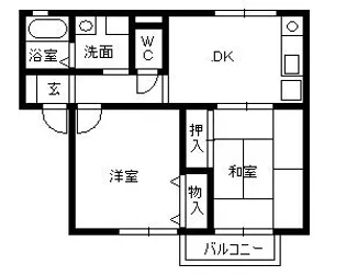 鹿児島県鹿児島市東谷山4丁目【アパート】の間取り
