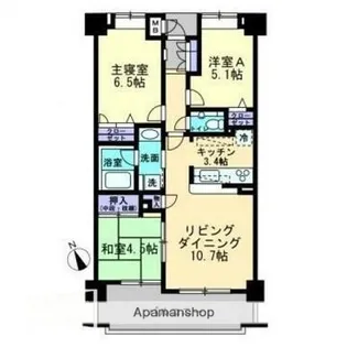 ロフティ鹿児島中央【510号室】の間取り