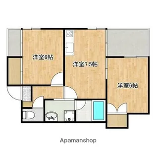 福永マンション【102号室】の間取り