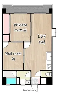 上荒田第7ビル【5階】の間取り