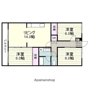 ファミール森園【205号室】の間取り