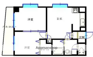 カーサ・フェリース天保山【503号室】の間取り