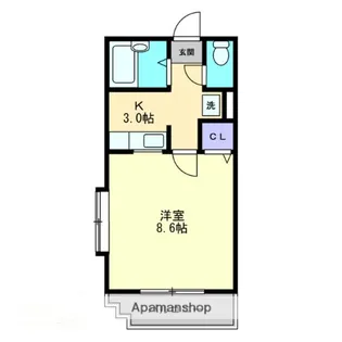 ボヌール武【202号室】の間取り