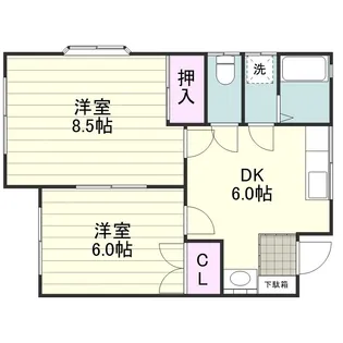 ユーアイホーム【0101号室】の間取り