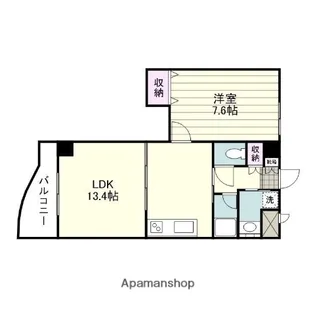 エクセラントメゾン与次郎【9階】の間取り